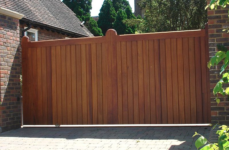 Wooden Electric Sliding Gate