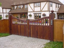 Eagle Wooden Electric Gates